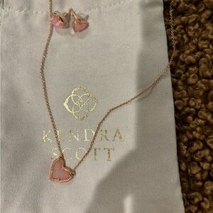 Kendra Scott Rose Gold matching earrings and necklace set